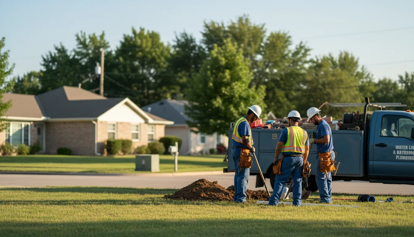 Residential water line and bathroom plumbing service in Olympia, KY